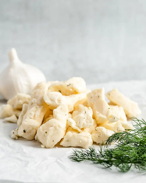 White Garlic & Dill Cheese Curds – Handcrafted Artisan Dairy Snack | Made in USA – Keystone Farms Wisconsin Keystone Cheese  Cheese