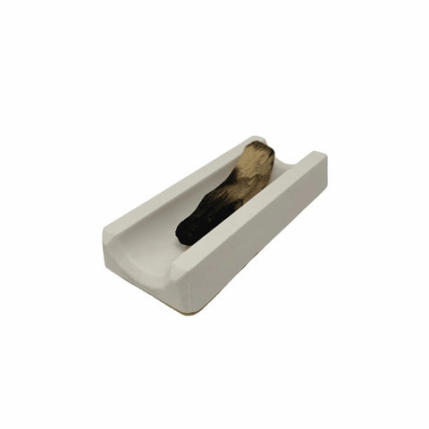 White Jesmonite Palo Santo Holder 6 Inch – Fire Resistant Tray Made in USA Chatelet Manufacturing 