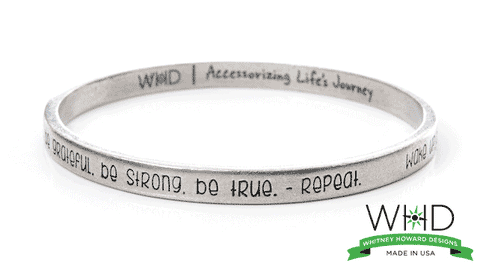 Whitney Howard Designs Inspirational Engraved Bangle Bracelet – Motivational Quote Jewelry | Made in USA Whitney Howard Designs  Bangles