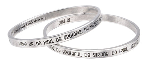 Whitney Howard Designs Inspirational Engraved Bangle Bracelet – Motivational Quote Jewelry | Made in USA Whitney Howard Designs  Bangles