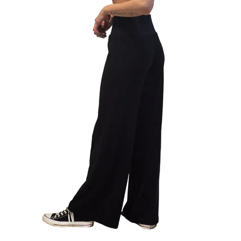 Wide Leg Organic Cotton Pants – High Waist Comfort – Handmade in USA Spiritex | Sustainable Apparel  Women's Pants & Shorts