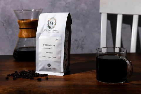 Wild Orchid Sumatran Organic Coffee Beans 11oz – Medium Roast with Citrus and Cedar Notes | Roasted in USA Wildflower Coffee Company  Coffee