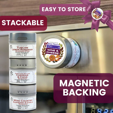 Wine & Cheese Seasonings Gift Set – Trio of Gourmet Blends 3-Pack | Made in USA Gustus Vitae  Collections & Gift Sets