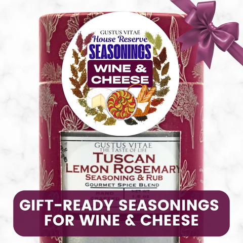 Wine & Cheese Seasonings Gift Set – Trio of Gourmet Blends 3-Pack | Made in USA Gustus Vitae  Collections & Gift Sets