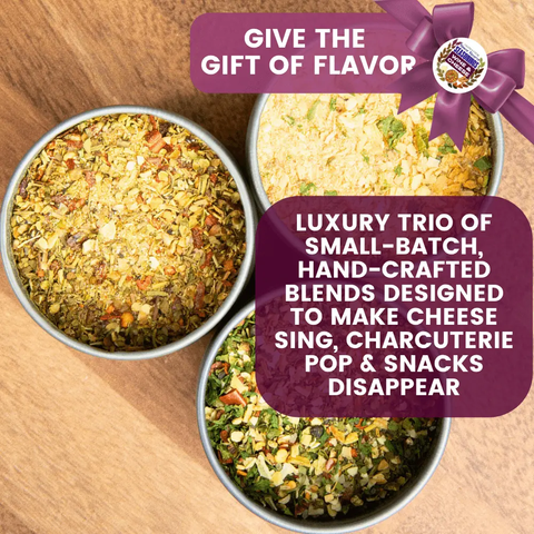 Wine & Cheese Seasonings Gift Set – Trio of Gourmet Blends 3-Pack | Made in USA Gustus Vitae  Collections & Gift Sets