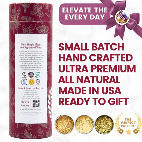 Wine & Cheese Seasonings Gift Set – Trio of Gourmet Blends 3-Pack | Made in USA Gustus Vitae  Collections & Gift Sets