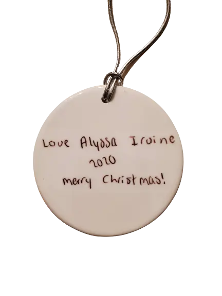 Winter Deer Scene Christmas Ornament Personalized Option Michelle Marie Boutique  Ornament