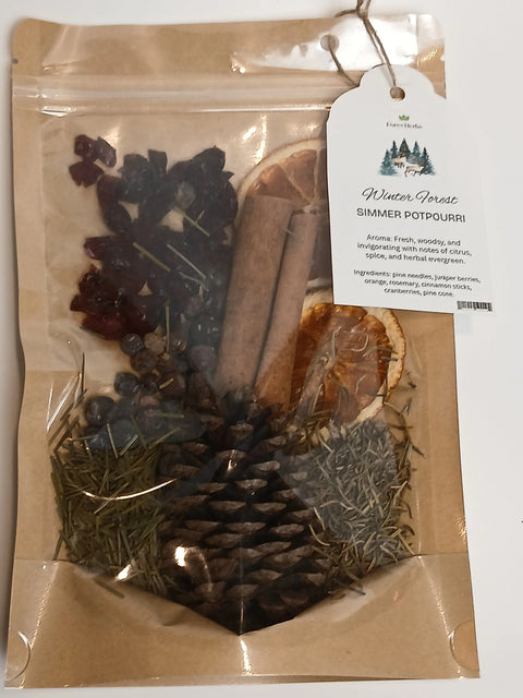 Winter Forest Simmer Potpourri – 100% Natural Pine, Citrus & Herb Blend | Made in USA by Forev'Herbs Forev'Herbs  Simmer Potpourri