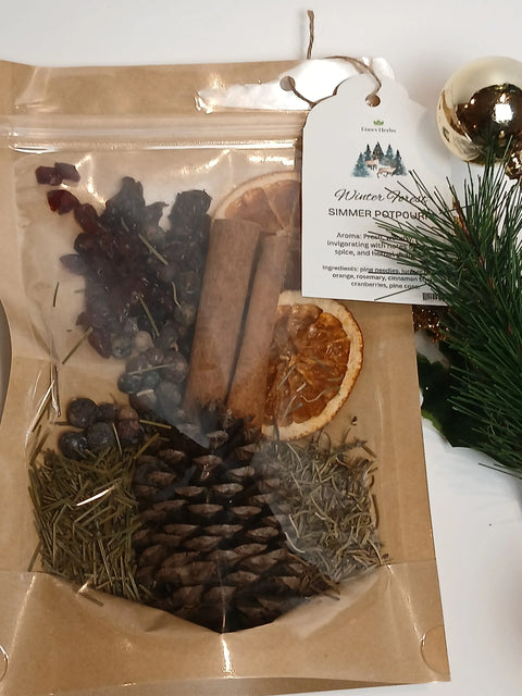 Winter Forest Simmer Potpourri – 100% Natural Pine, Citrus & Herb Blend | Made in USA by Forev'Herbs Forev'Herbs  Simmer Potpourri