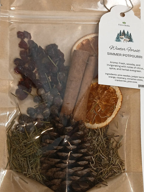 Winter Forest Simmer Potpourri – 100% Natural Pine, Citrus & Herb Blend | Made in USA by Forev'Herbs Forev'Herbs  Simmer Potpourri