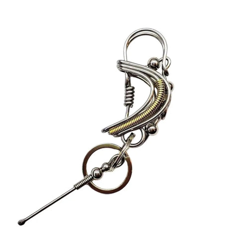 Wire Coiled Birdie Keychain 2.5 Inch – Sturdy Steel Design | Handmade in USA Alexa Martha Designs  Key Chain