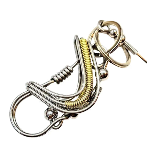 Wire Coiled Birdie Keychain 2.5 Inch – Sturdy Steel Design | Handmade in USA Alexa Martha Designs  Key Chain