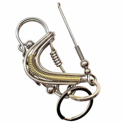 Wire Coiled Birdie Keychain 2.5 Inch – Sturdy Steel Design | Handmade in USA Alexa Martha Designs  Key Chain