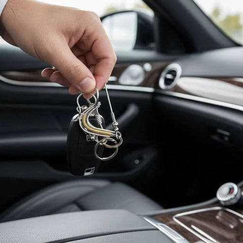 Wire Coiled Birdie Keychain 2.5 Inch – Sturdy Steel Design | Handmade in USA Alexa Martha Designs  Key Chain