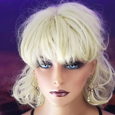 Wire Wrapped Copper Heart Crystal Teardrop  Earrings Alexa Martha Designs  Earrings