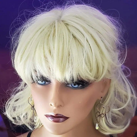 Wire Wrapped Copper Heart Crystal Teardrop  Earrings Alexa Martha Designs  Earrings