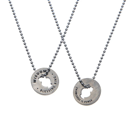 Wisdom Blessing Ring Charm – Recycled Pewter Inspirational Token with Owl Design | Handcrafted in USA Whitney Howard Designs  Blessing Ring