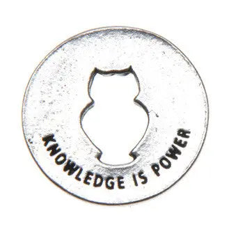 Wisdom Blessing Ring Charm – Recycled Pewter Inspirational Token with Owl Design | Handcrafted in USA Whitney Howard Designs  Blessing Ring