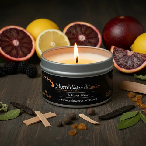 Witches Brew Soy Candle Tin 6.5oz – Hand-Poured Fall Home Fragrance by MorninWood Candles | Made in USA MorninWood Candles  Candles