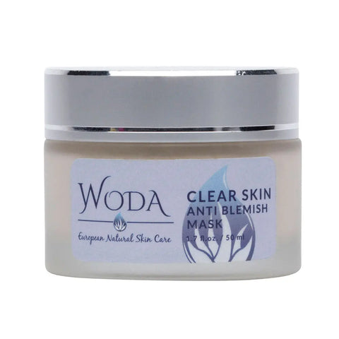 Woda Clear Skin Anti-Blemish Face Mask 50ml – Hydrating Acne Treatment with Natural Organic Ingredients | Made in USA WODA Skin Care 