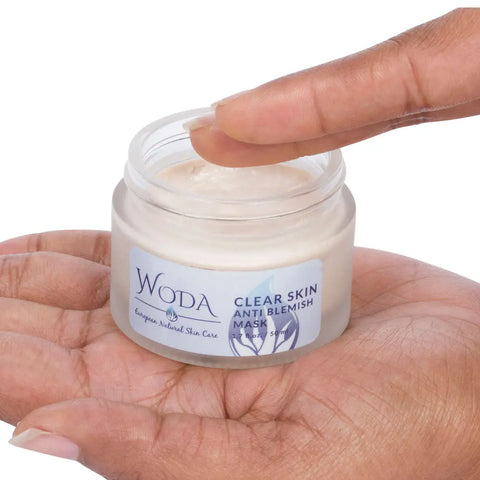 Woda Clear Skin Anti-Blemish Face Mask 50ml – Hydrating Acne Treatment with Natural Organic Ingredients | Made in USA WODA Skin Care 