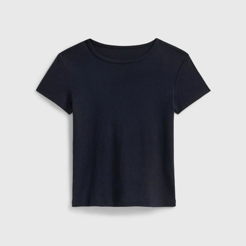 Women's 90s Inspired Ribbed Fitted Tee – 5.5 oz Combed Cotton | Premium Quality Made in USA US Standard Apparel  SS SIDE SEAM TEE