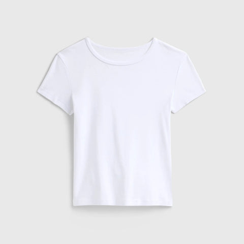 Women's 90s Inspired Ribbed Fitted Tee – 5.5 oz Combed Cotton | Premium Quality Made in USA US Standard Apparel  SS SIDE SEAM TEE