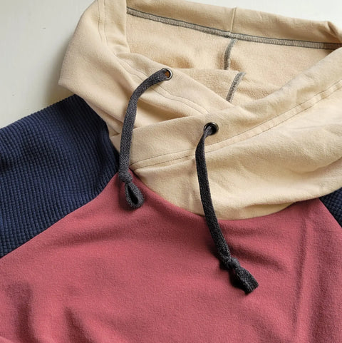 Women’s Organic Cotton Colorblock Hoodie – Soft Stretch French Terry Activewear | Made in USA Adventure Clothes Company  Womens