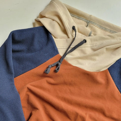 Women’s Organic Cotton Colorblock Hoodie – Soft Stretch French Terry Activewear | Made in USA Adventure Clothes Company  Womens