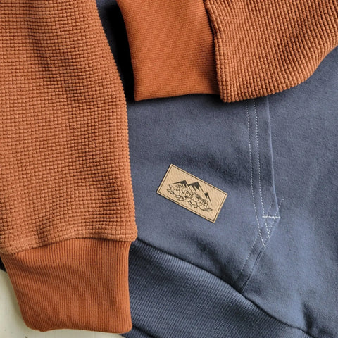 Women’s Organic Cotton Colorblock Hoodie – Soft Stretch French Terry Activewear | Made in USA Adventure Clothes Company  Womens