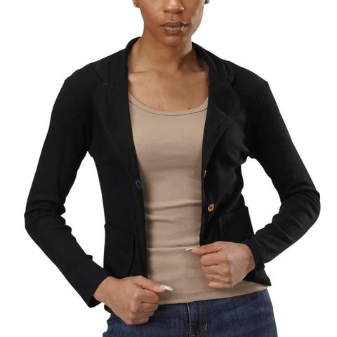 Women’s Organic Cotton Lightweight Blazer – Breathable Baby Rib Fabric | Made in USA Spiritex | Sustainable Apparel  Women's Jackets & Vests