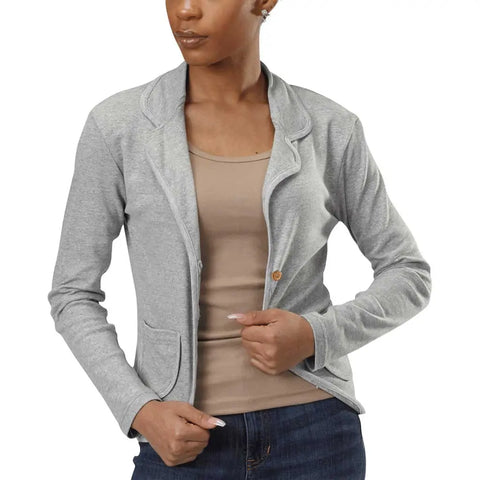 Women’s Organic Cotton Lightweight Blazer – Breathable Baby Rib Fabric | Made in USA Spiritex | Sustainable Apparel  Women's Jackets & Vests
