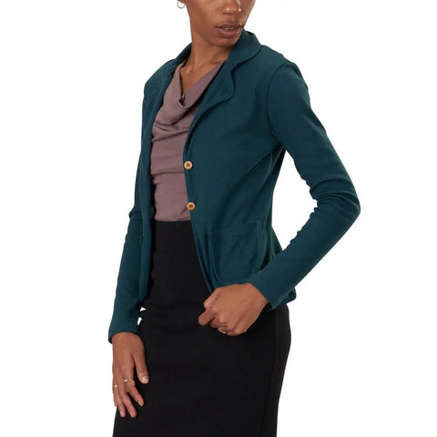 Women’s Organic Cotton Lightweight Blazer – Breathable Baby Rib Fabric | Made in USA Spiritex | Sustainable Apparel  Women's Jackets & Vests