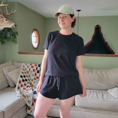 Women's Organic Cotton Lounge Shorts – Soft Breathable Fit – Made in USA | Wisconsin Handcrafted Comfort Adventure Clothes Company 