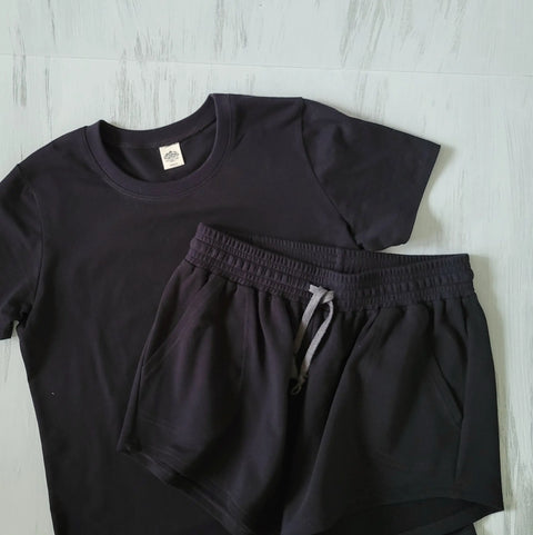 Women's Organic Cotton Lounge Shorts – Soft Breathable Fit – Made in USA | Wisconsin Handcrafted Comfort Adventure Clothes Company 