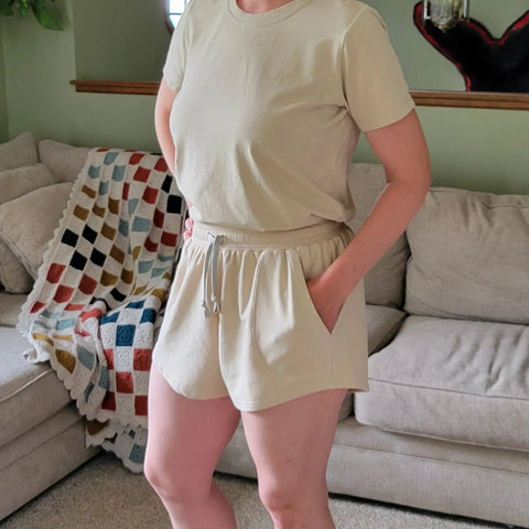 Women's Organic Cotton Lounge Shorts – Soft Breathable Fit – Made in USA | Wisconsin Handcrafted Comfort Adventure Clothes Company 