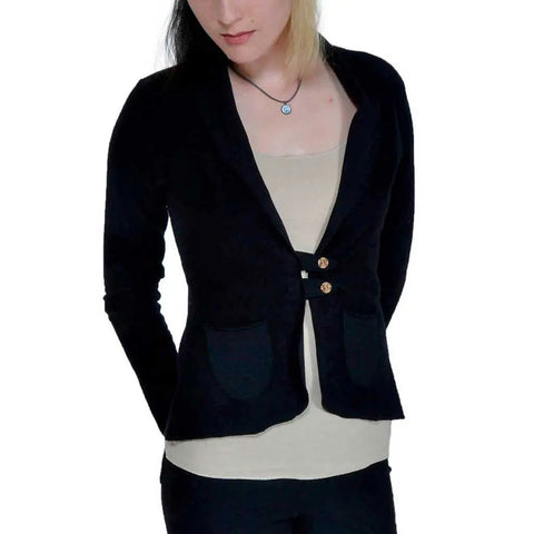 Women’s Organic Cotton Terry Blazer Jacket – Lightweight Tab Closure | Made in USA Spiritex | Sustainable Apparel  Women's Jackets & Vests