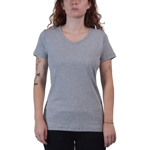 Women's Organic Cotton V-Neck Tee – Fitted Short Sleeve | Made in USA Spiritex | Sustainable Apparel  Women's Tees & Tanks