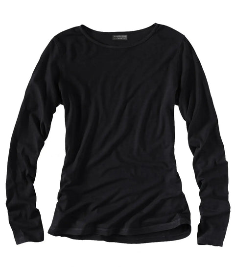 Women's Organic Merino Wool Jewel Neck Sweater – Manufactured in USA Ramblers Way  Womens Tops