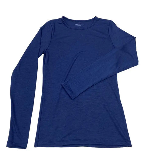 Women's Organic Merino Wool Jewel Neck Sweater – Manufactured in USA Ramblers Way  Womens Tops