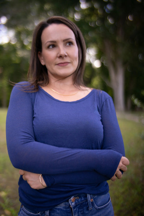 Women's Organic Merino Wool Scoop Neck Shirt – Soft Long Sleeve | Manufactured in USA Ramblers Way  Womens Tops