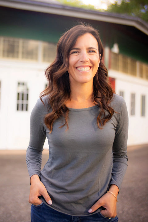 Women's Organic Merino Wool Scoop Neck Shirt – Soft Long Sleeve | Manufactured in USA Ramblers Way  Womens Tops