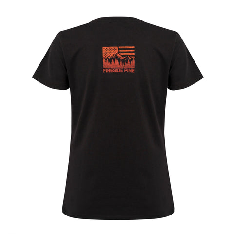Women's Pine Cone Graphic Shirt – Lightweight Tri-Blend Top | Made in USA Fireside Pine  Women's Shirt