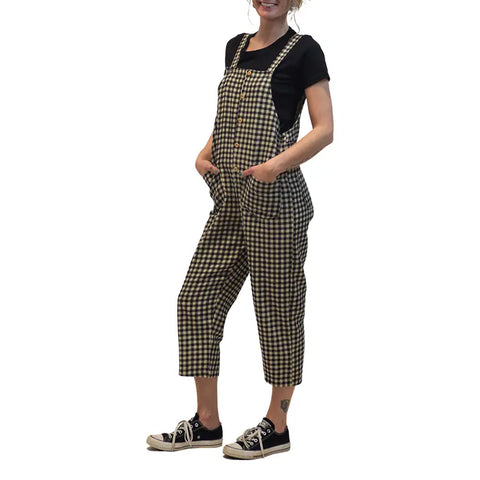 Women’s Plaid Cotton Jumper – Comfortable Casual Overalls | Made in USA Spiritex | Sustainable Apparel  Women's Jumper