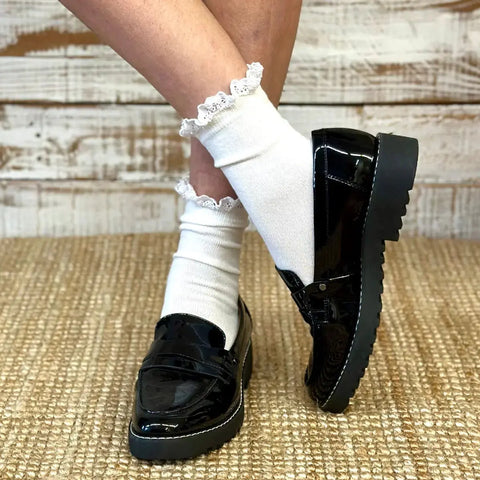 SWEET Lace Top Tube Socks - White Catherine Cole  socks