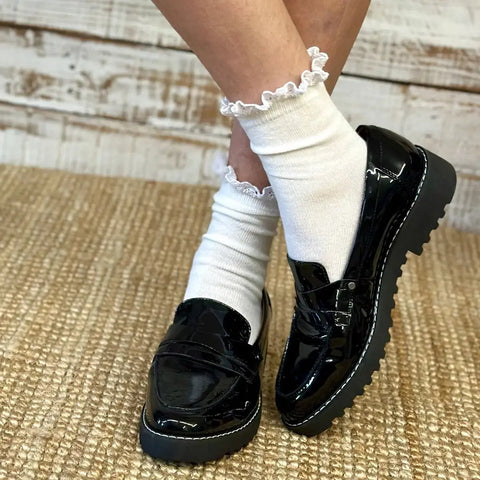 SWEET Lace Top Tube Socks - White Catherine Cole  socks