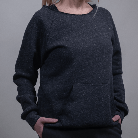 Women’s Eco-Friendly Triblend Fleece Sweatshirt – Soft Raglan Pullover | Made in USA Proudly USA  T-shirt
