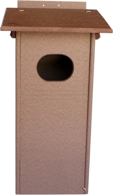 Wood Duck Nesting Box – UV-Resistant Poly Lumber Bird House | Handmade in USA Amish Toy Box  Bird House