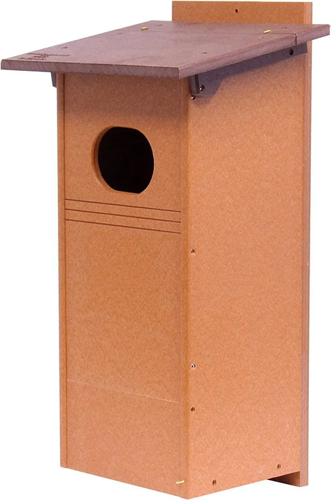 Wood Duck Nesting Box – UV-Resistant Poly Lumber Bird House | Handmade in USA Amish Toy Box  Bird House
