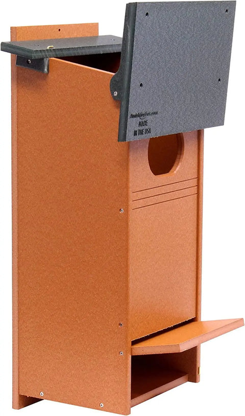 Wood Duck Nesting Box – UV-Resistant Poly Lumber Bird House | Handmade in USA Amish Toy Box  Bird House